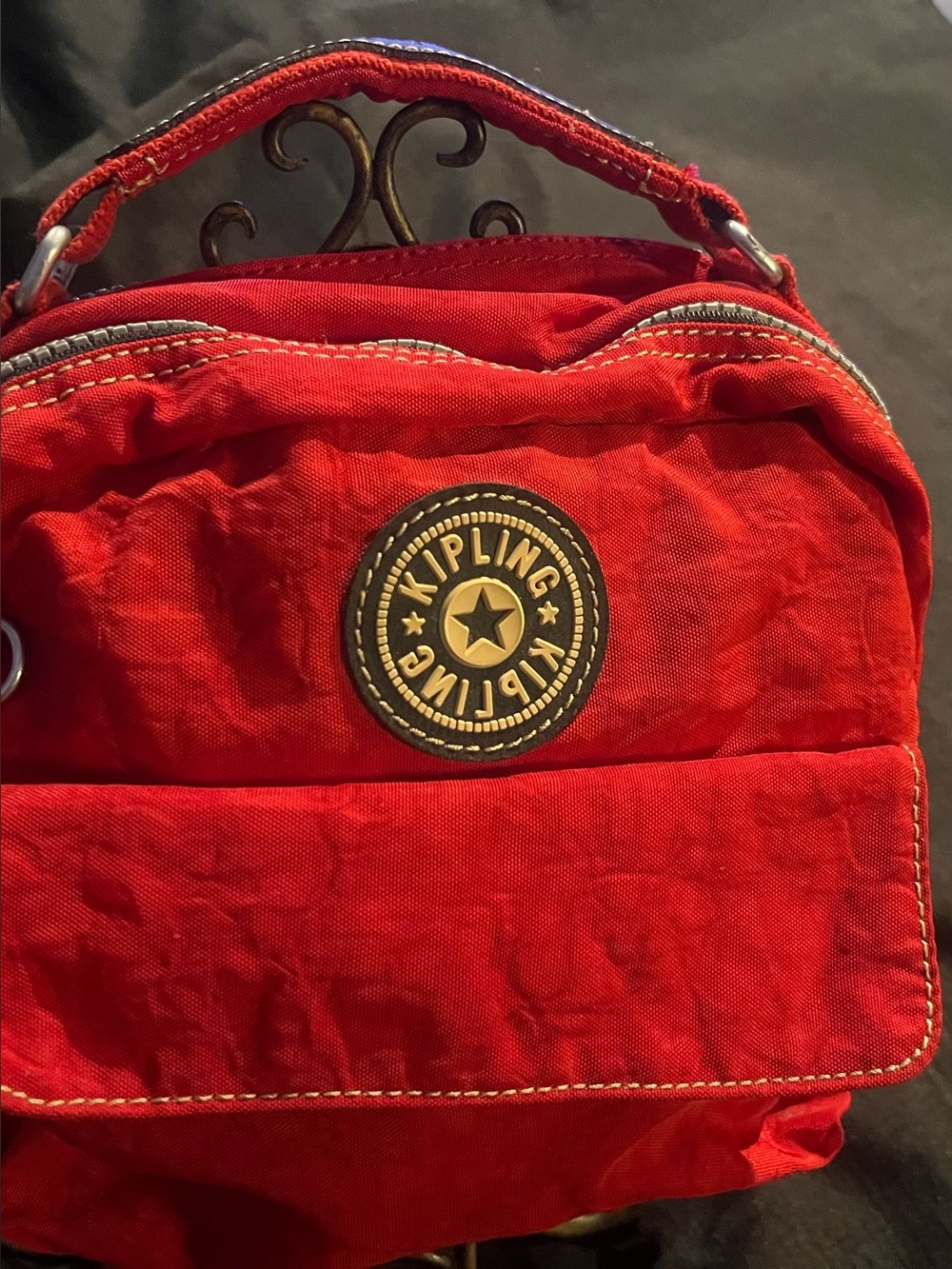 Kipling Red Mini Crossbody with Top Handle